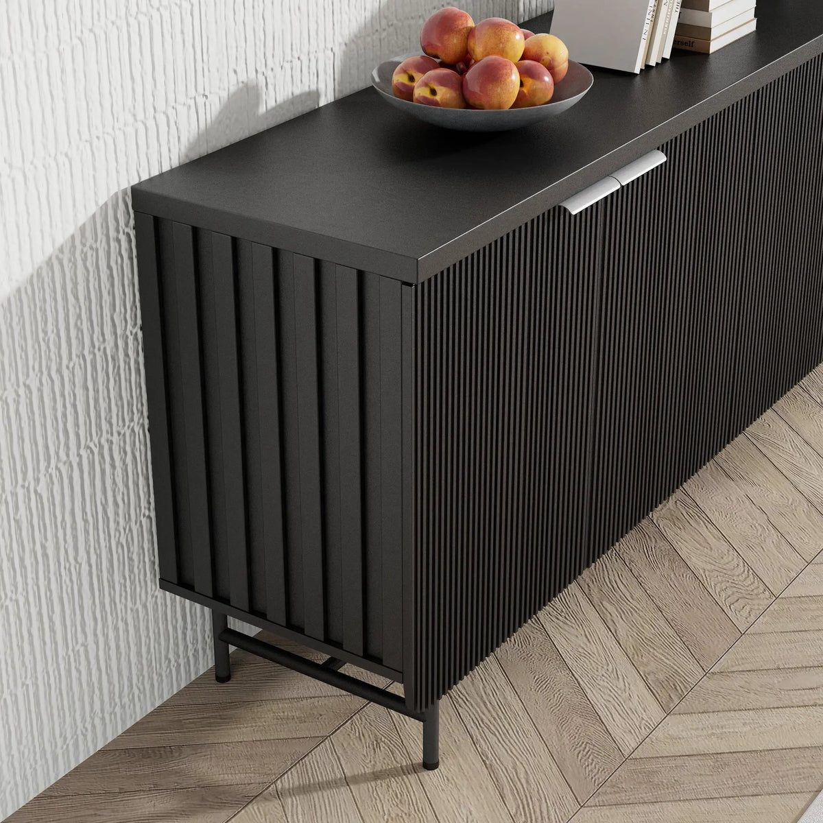 Modern Scandinavian Alcove Door Kitchen Storage Sideboard Buffet Cabinet Console by HouseOfZazla