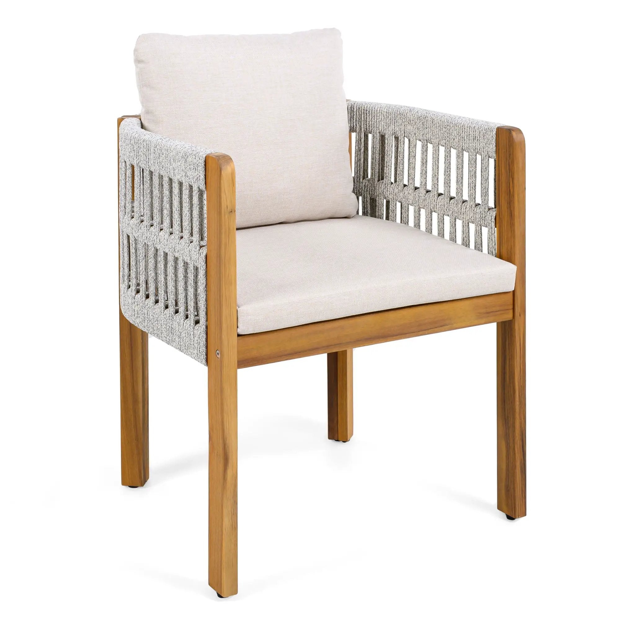 Outdoor Dining Chairs With Mix Rope Handles (Set of 2) by HouseOfZazla