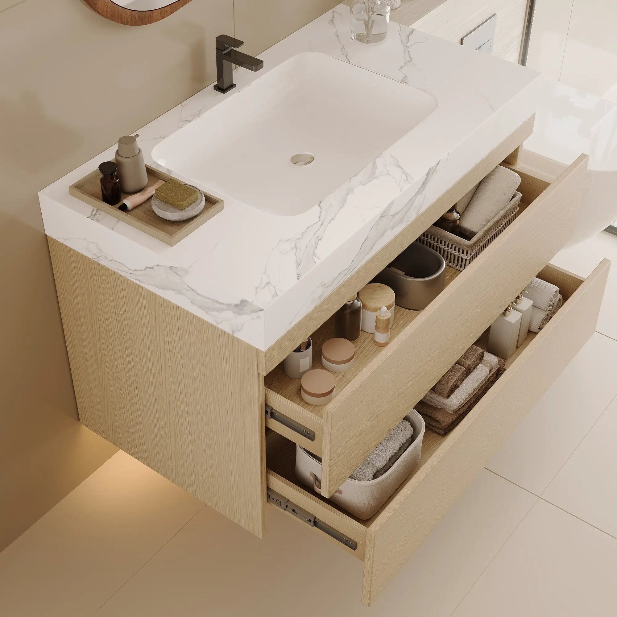 Modern Floating Bathroom Vanity by HouseOfZazla