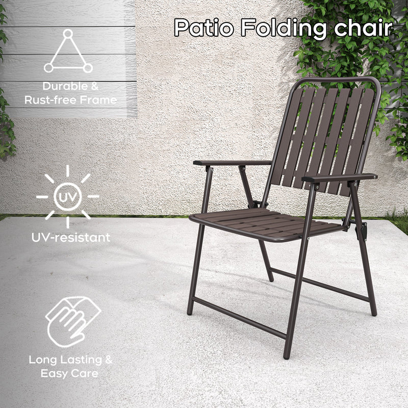Brown 2-Piece Folding Chair, No Assembly Required by HouseOfZazla