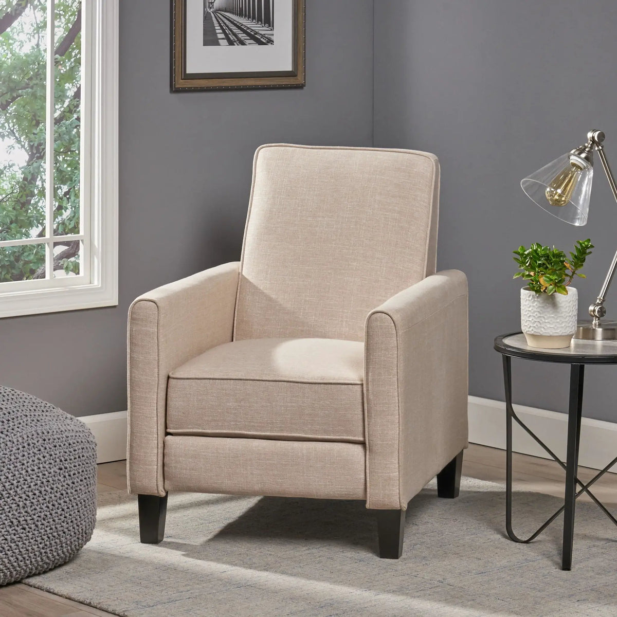 Upholstered Push Back Recliner Chair For Living Room by HouseOfZazla
