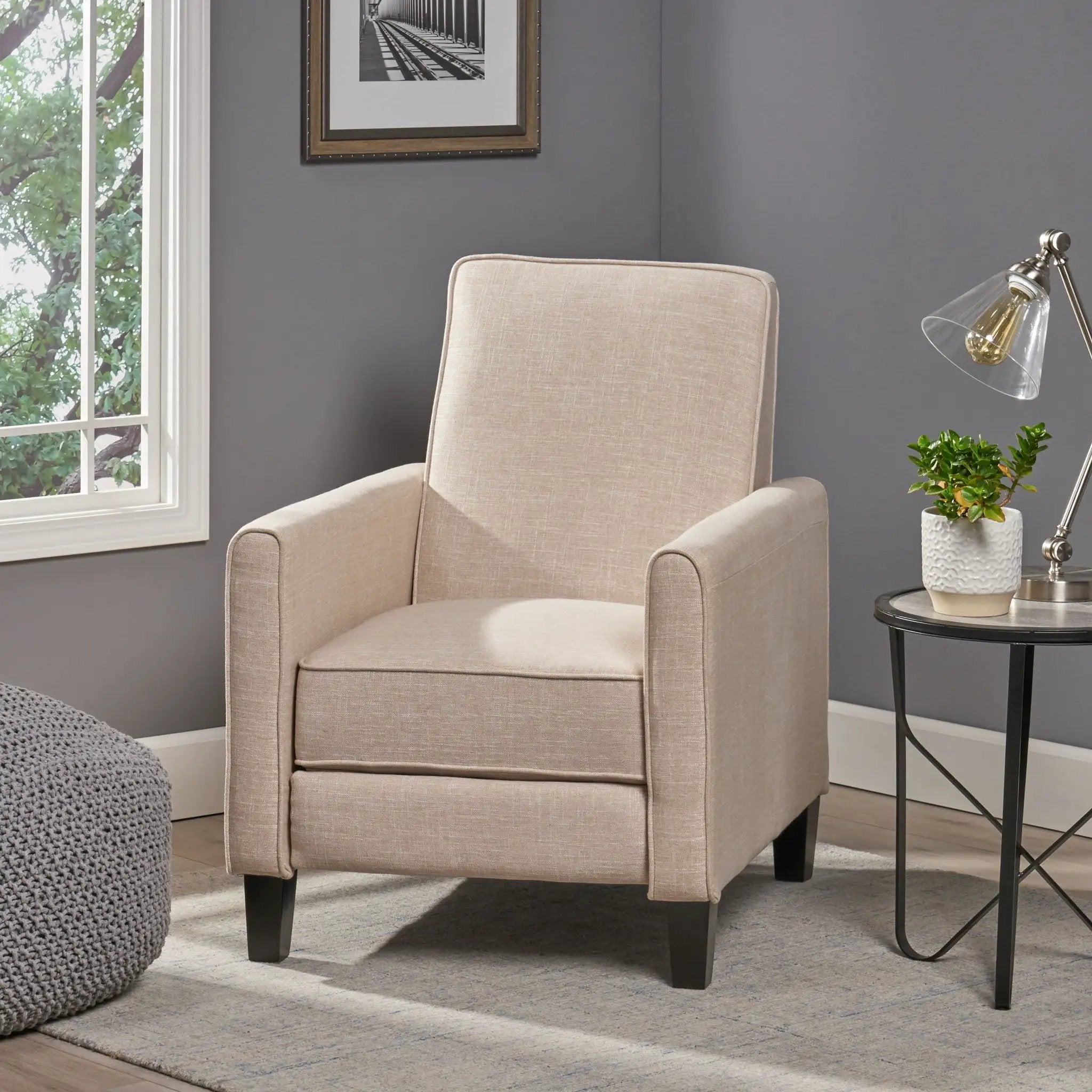 Upholstered Push Back Recliner Chair For Living Room by HouseOfZazla