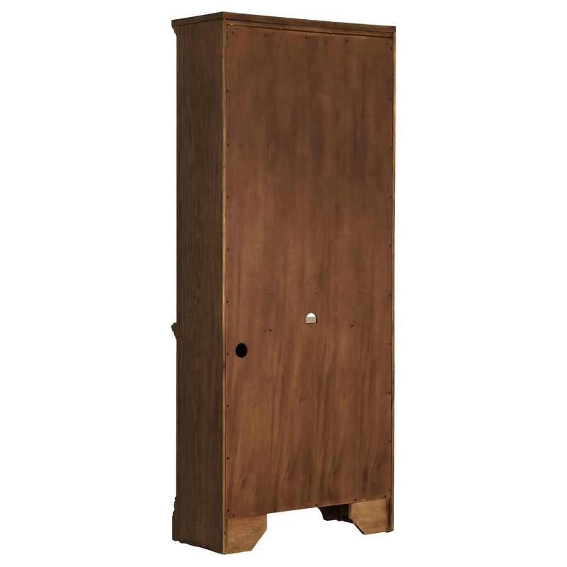 Hartshill 78-inch 3-shelf Cabinet Bookcase Burnished Oak by Unique Piece Furniture