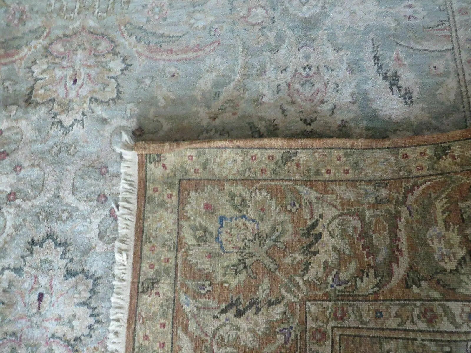 8' X 10' Vintage Handmade India Floral Oriental Top Quality Jaipur Tea Wash by Jewel Rugs