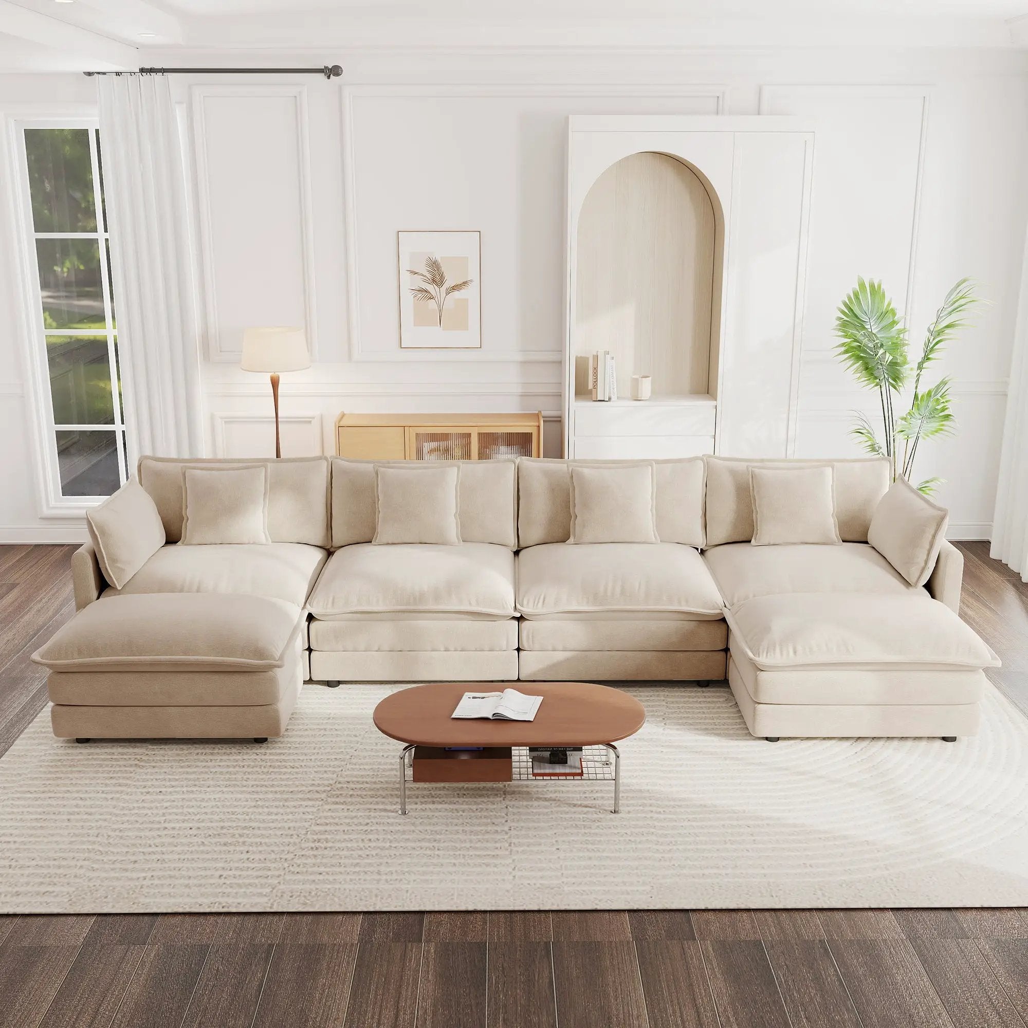 Comfort U Shaped Couch with Reversible Chaise by HouseOfZazla