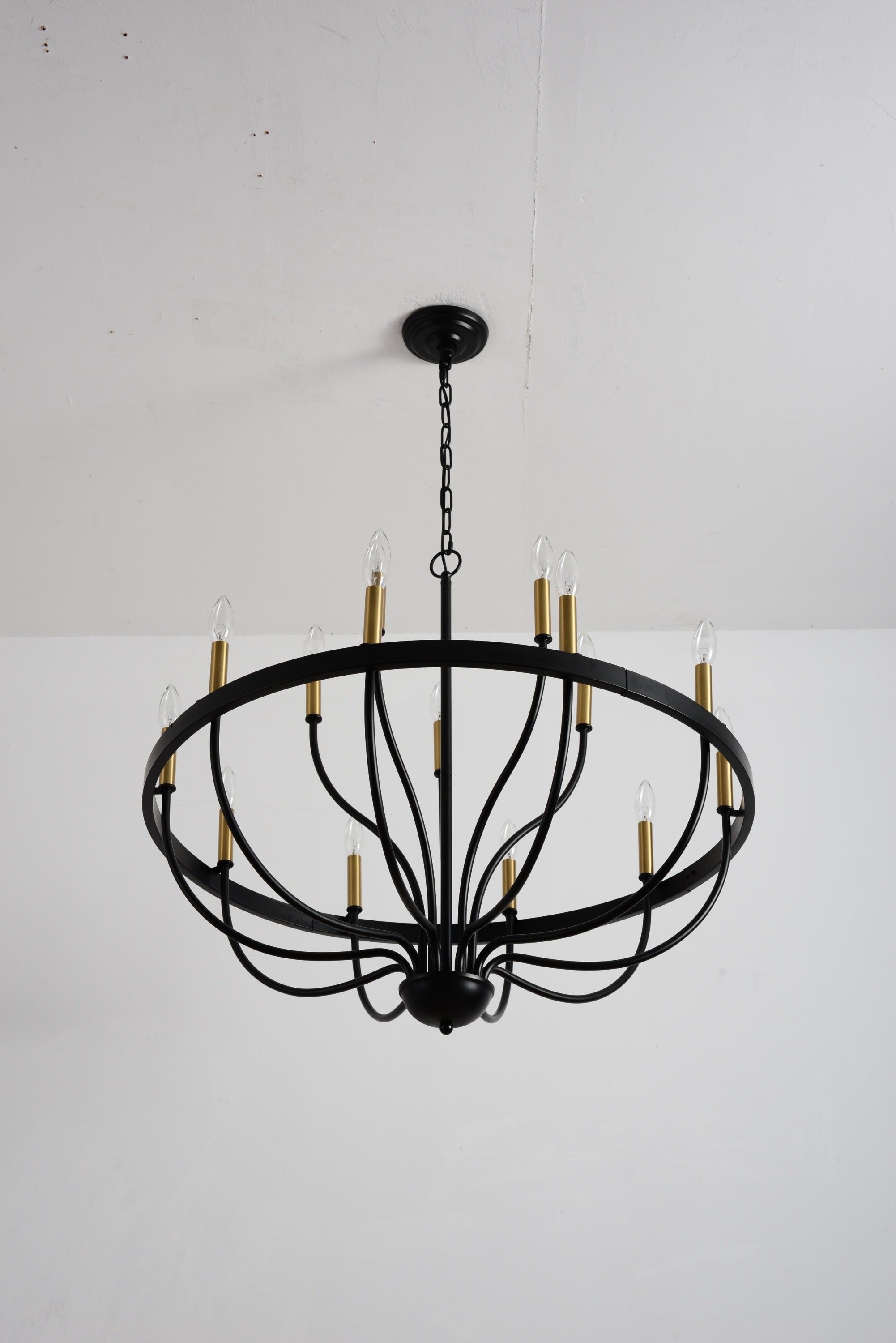 18-Light Industrial Iron Candle Chandelier by HouseOfZazla