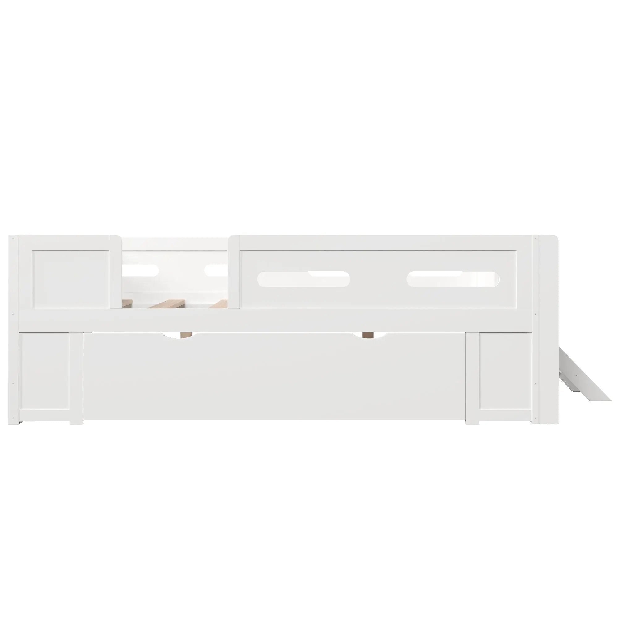 Platform Bed With Guardrail And Drawer by HouseOfZazla