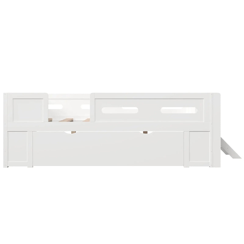 Platform Bed With Guardrail And Drawer by HouseOfZazla