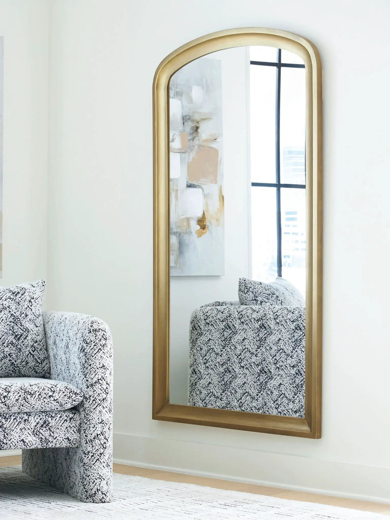 Fintan - Floor Mirror - Gold Finish by Unique Piece Furniture