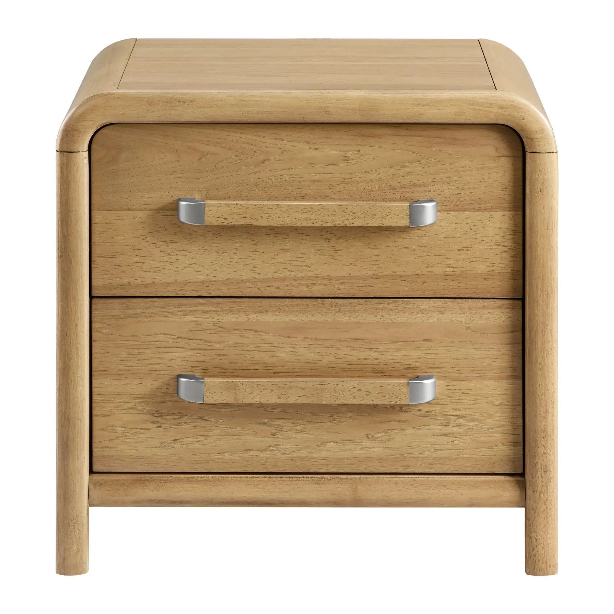 2 Drawer Nightstand With USB Charging - Brown by HouseOfZazla