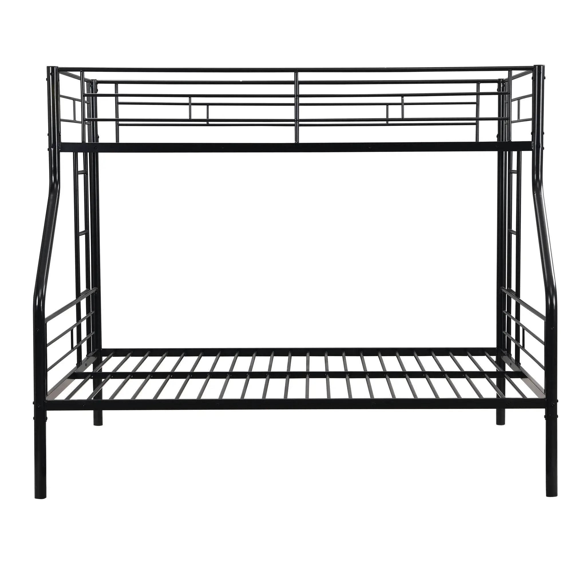 Twin Over Full Bunk Bed With Large Under-Bed Storage - Black by HouseOfZazla
