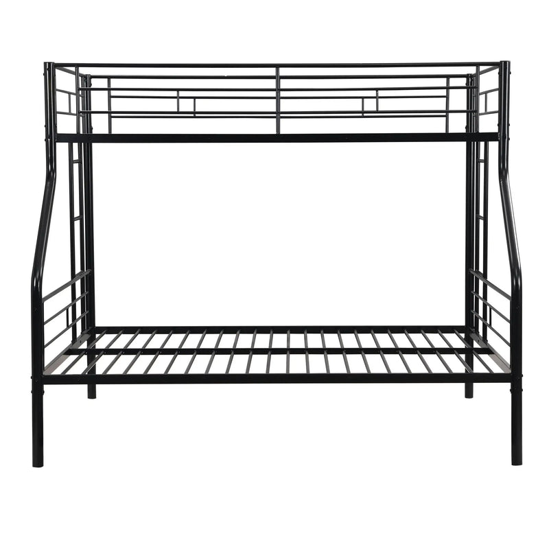 Twin Over Full Bunk Bed With Large Under-Bed Storage - Black by HouseOfZazla