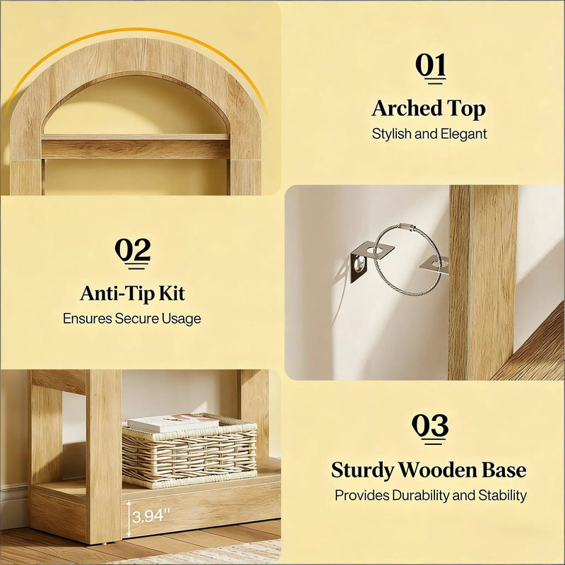 Arched Display Shelf - 5-Tier Bookshelf by HouseOfZazla