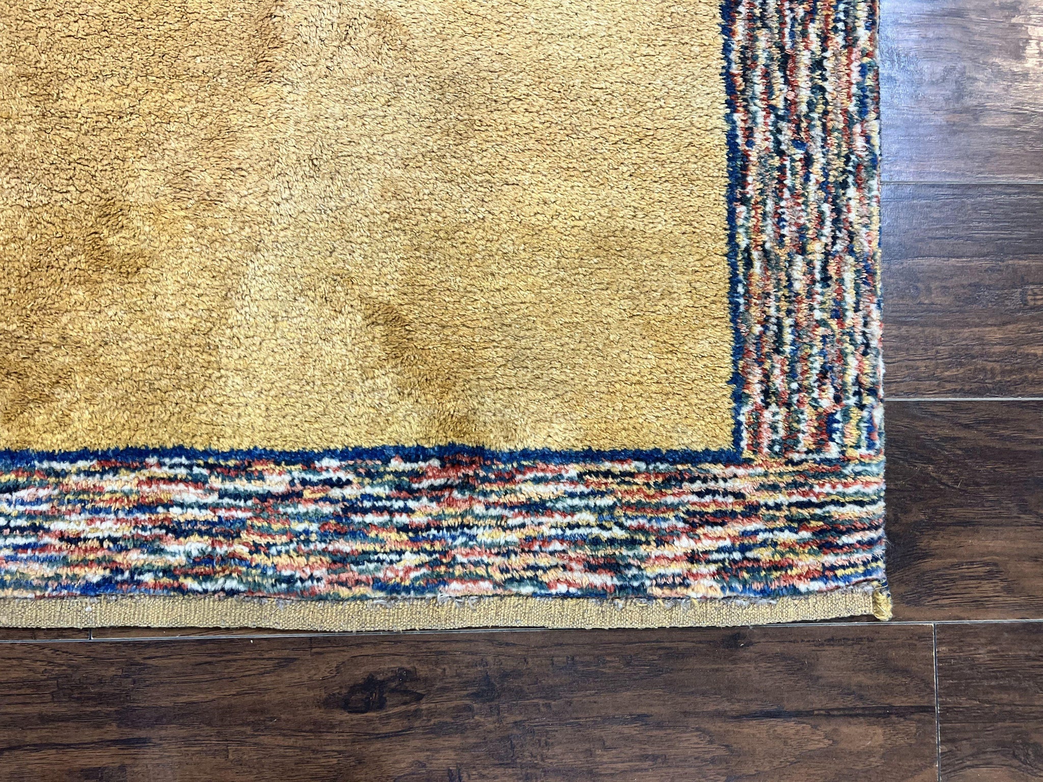 Indo Gabbeh Rug 3.7 x 5, Tribal Rug, Boho Rug, Wool Handmade Carpet by Jewel Rugs