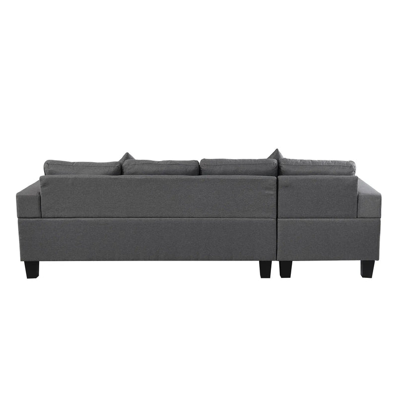Sectional Sofa Set For Living Room With L Shape Chaise Lounge, Cup Holder And Left Or Right Hand Chaise Modern 4 Seat by HouseOfZazla