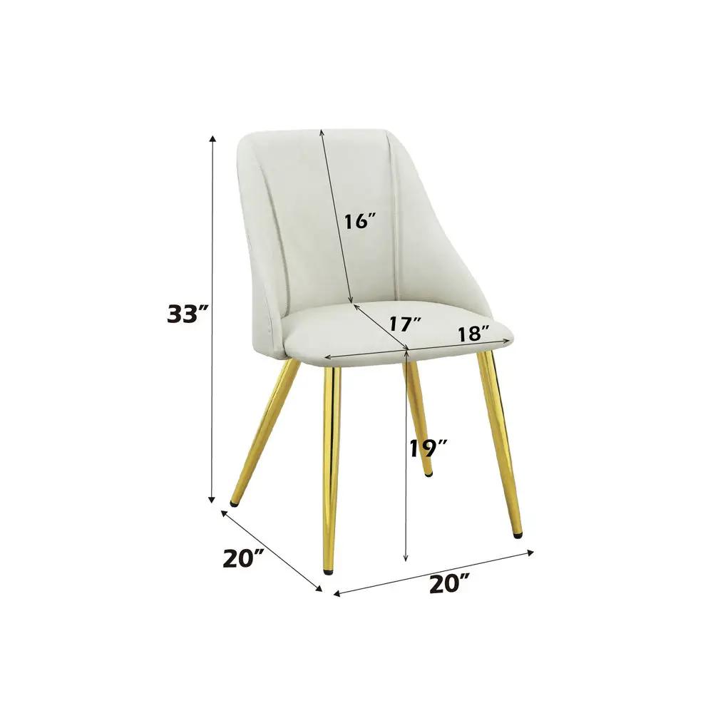Gaines - Side Chair (Set of 2) - White Synthetic Leather by Unique Piece Furniture