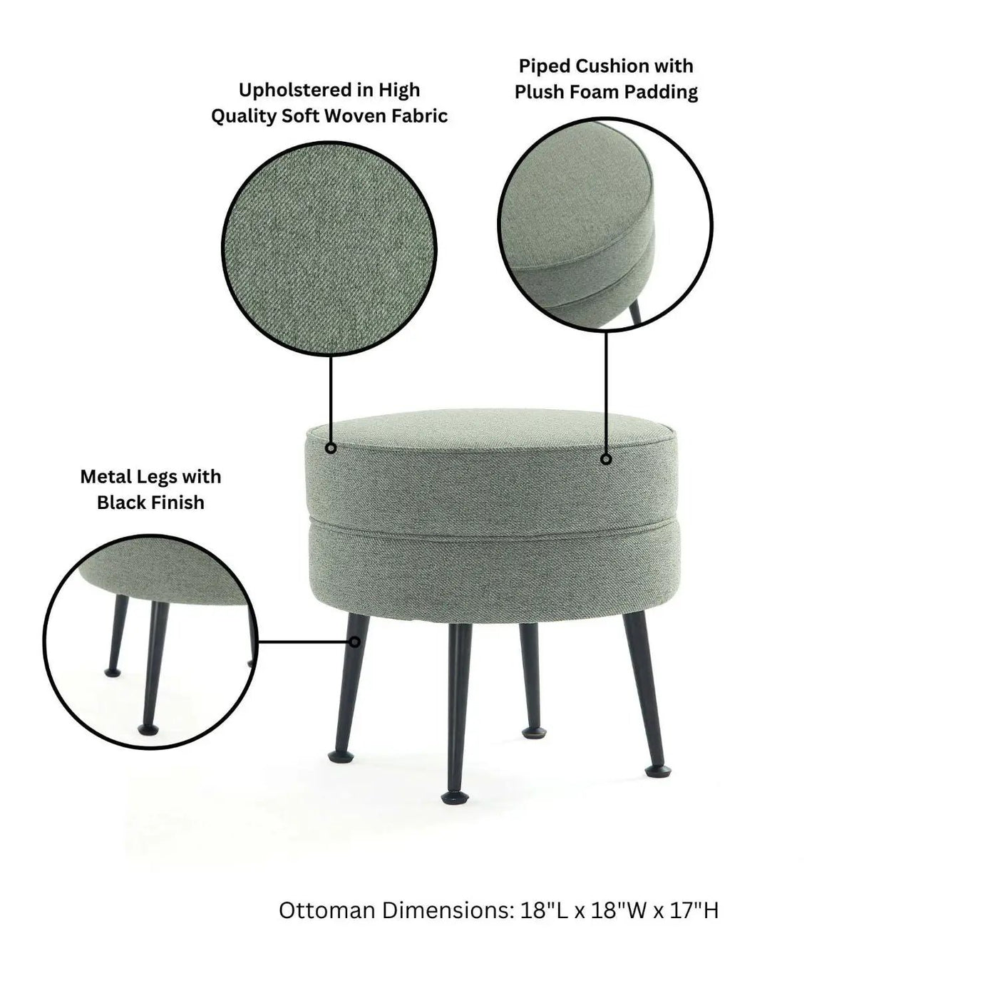 Bailey - Accent Ottoman by HouseOfZazla