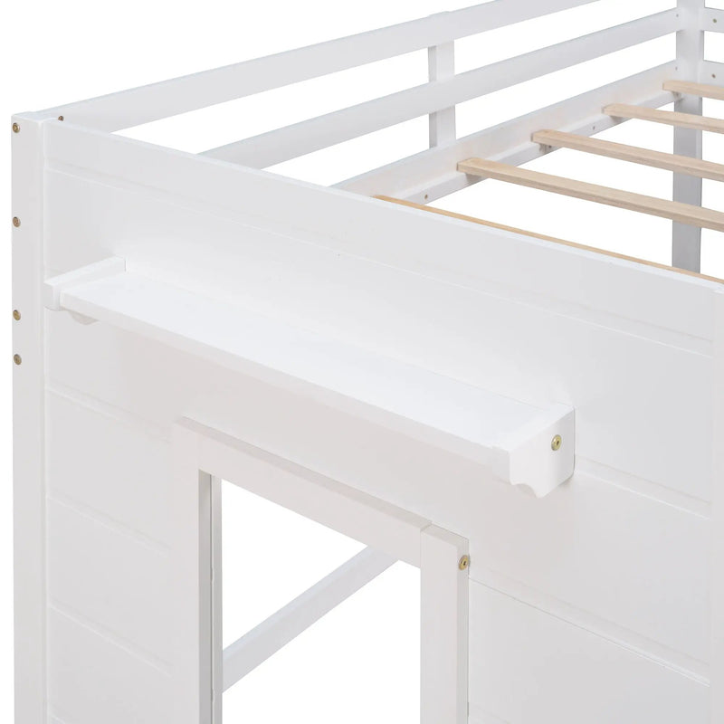 Loft Bed With Cabinet And Shelf by HouseOfZazla