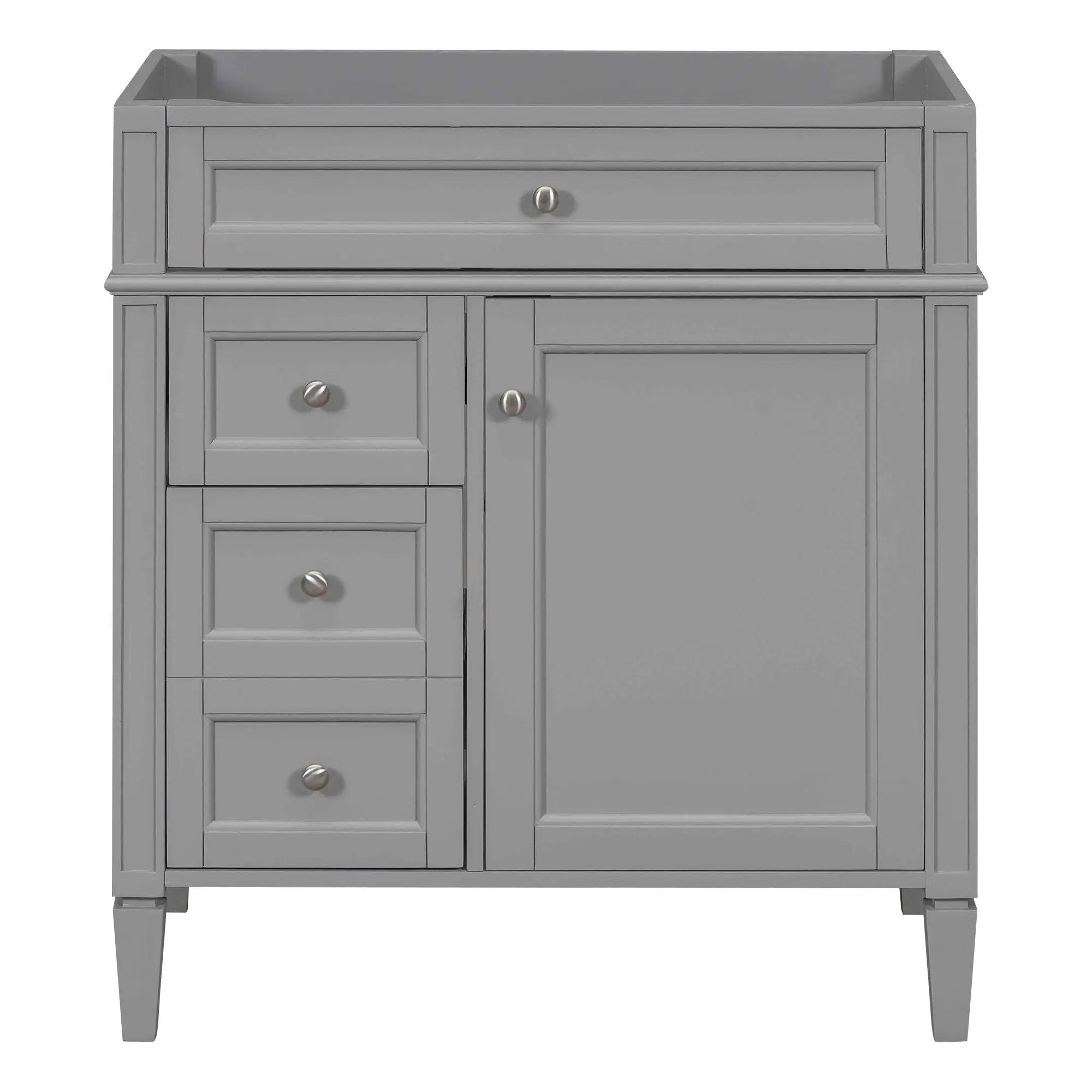 Bathroom Vanity With 2 Drawers And Tip-Out Drawer, Storage Cabinet by Unique Piece Furniture