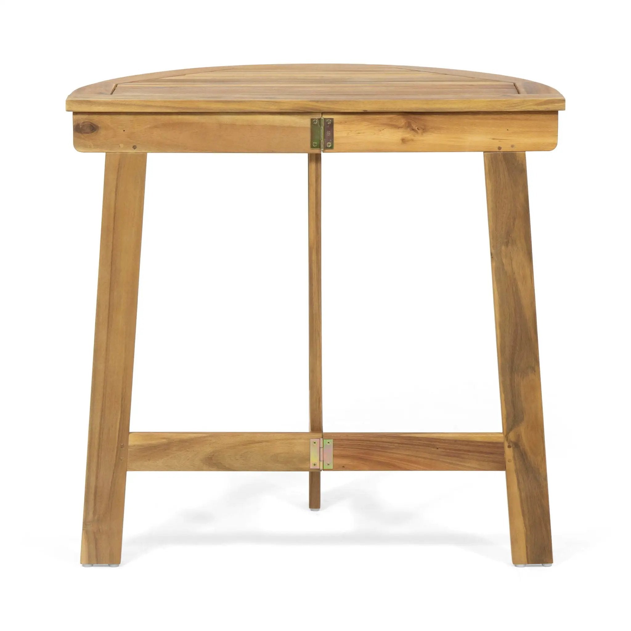 Outdoor Half Round Folding Acacia Wood Bistro Table by HouseOfZazla