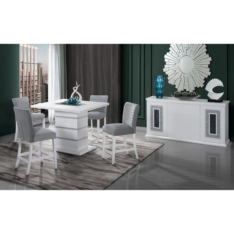 Ariya - 5 Pieces Bar Table And Bar Stool Set by HouseOfZazla