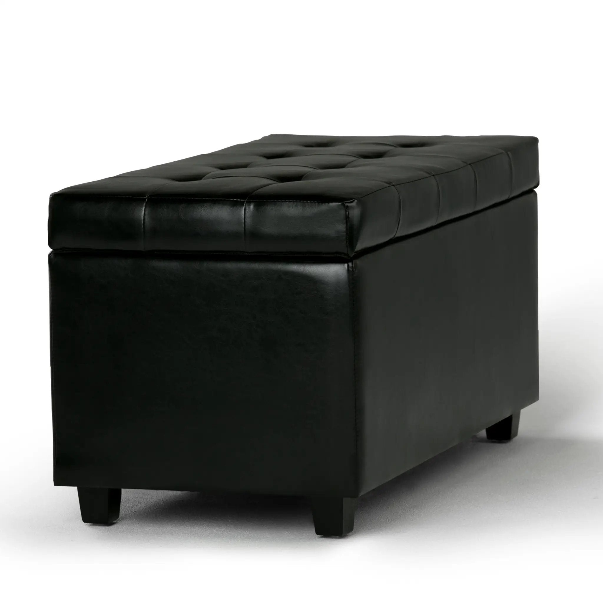 Cosmopolitan - Storage Ottoman - Midnight Black by Unique Piece Furniture