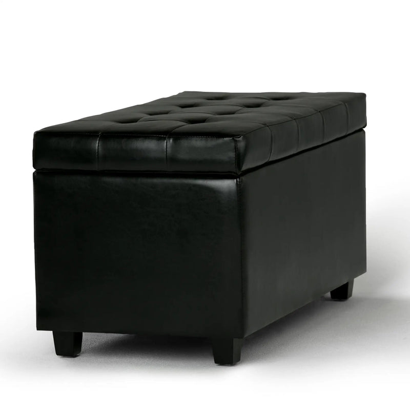 Cosmopolitan - Storage Ottoman - Midnight Black by Unique Piece Furniture
