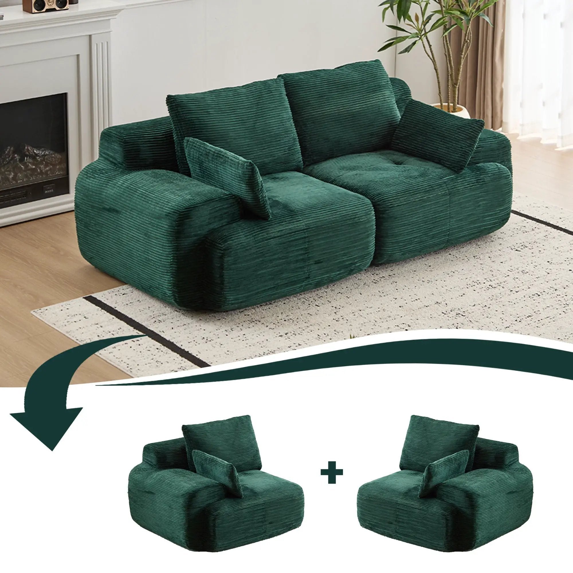 2 Seater Large Sectional Couches For Living Room by Unique Piece Furniture