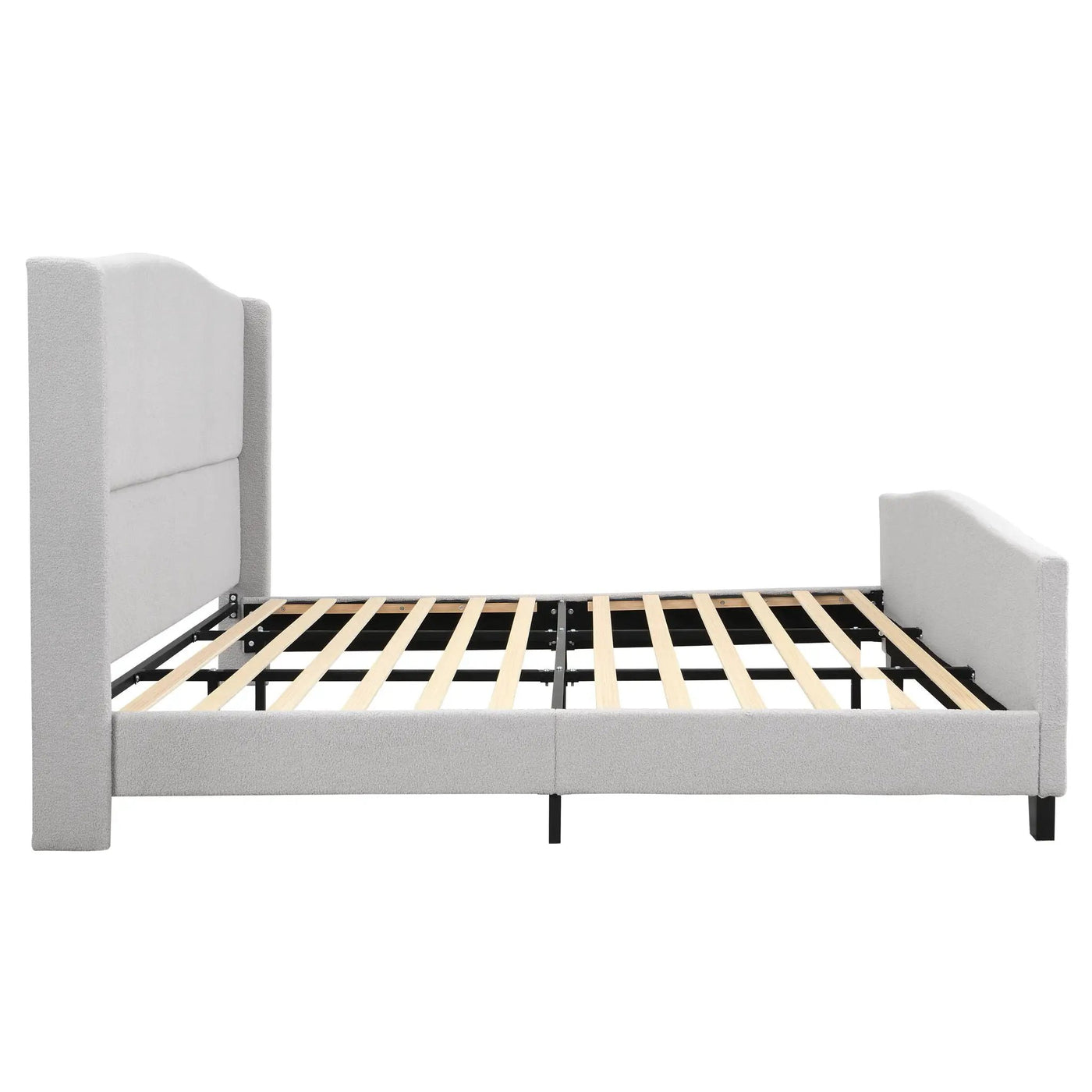 Platform Bed Frame With Tall Headboard And High Footboard by HouseOfZazla