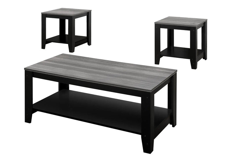 Table Set, Coffee, End, Side, Accent For Living Room Transitional (Set of 3) - Black by HouseOfZazla