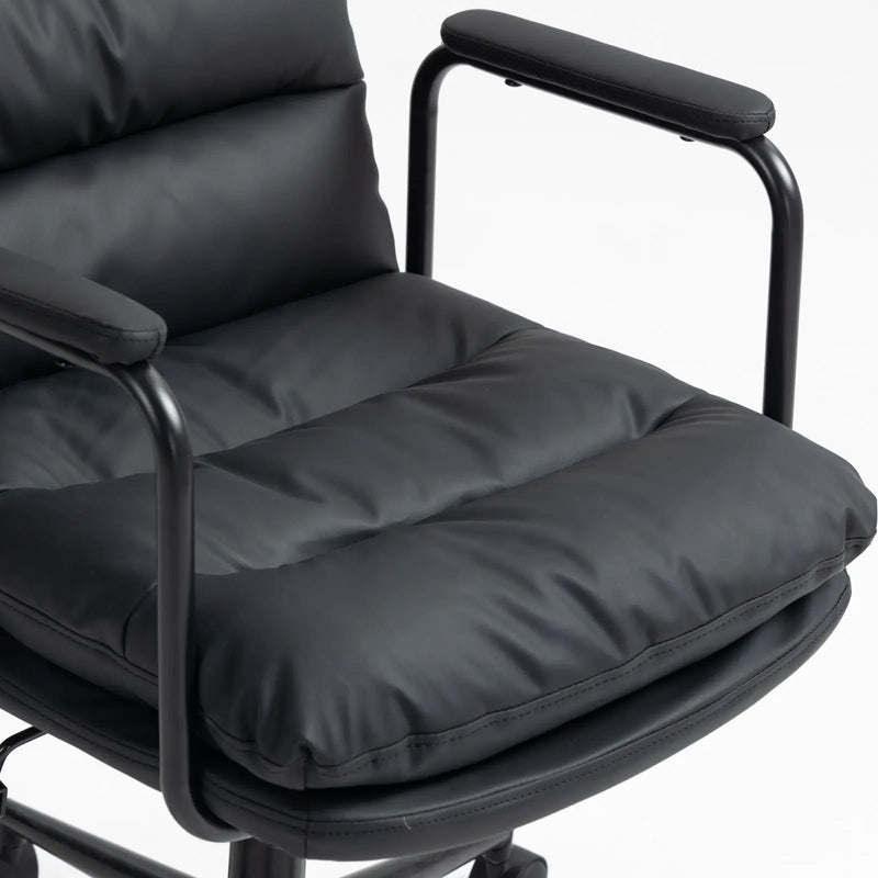 Office Chair, Mid Back Home Office Desk Task Chair With Wheels And Arms Ergonomic Computer Rolling Swivel Chair With Padded Armrest by HouseOfZazla