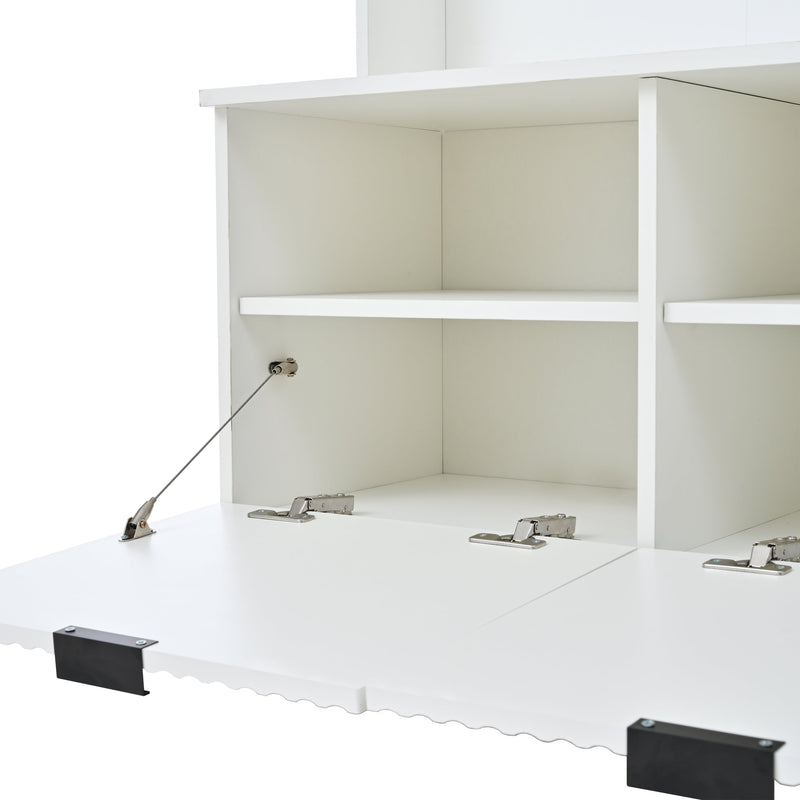 49.6" 5-in-1 Hall Tree with Bench, Shoe Storage & Cabinets by HouseOfZazla