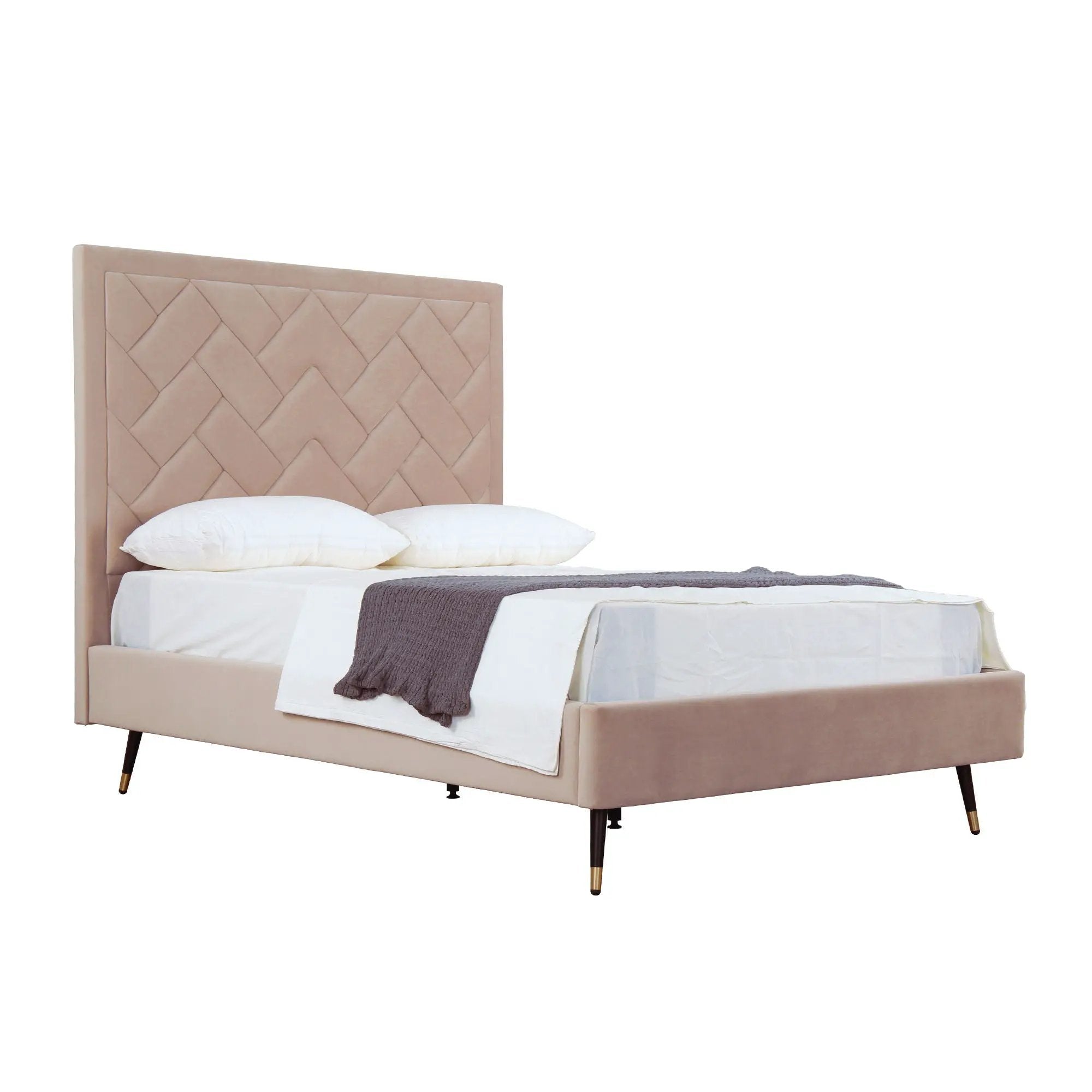 Crosby - Bed With Upholstered Headboard And Slats