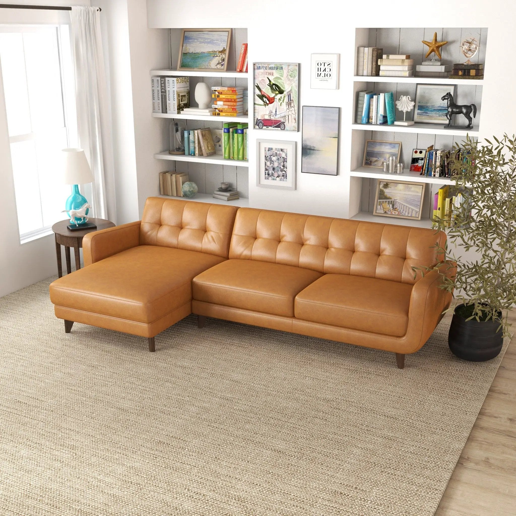 Allison - Mid-Century Modern Sectional Sofa Chaise by HouseOfZazla