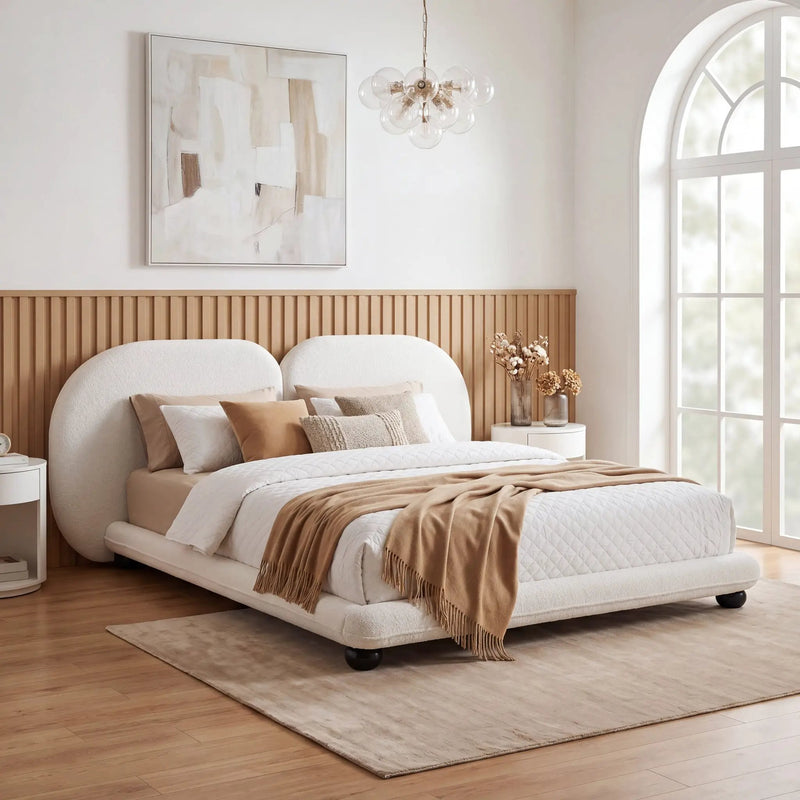 Extra Thick Upholstered Platform Bed Frame by HouseOfZazla