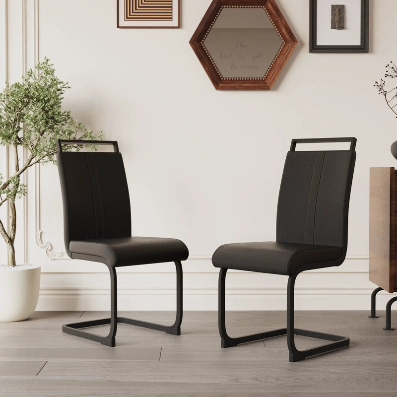 Modern Dining Chairs With High Back Upholstered Design Metal Legs by Unique Piece Furniture