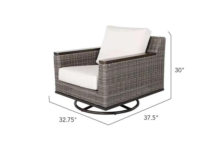 2 Beaufort Wicker Swivel Rocking Chair by Outdoor-USA®
