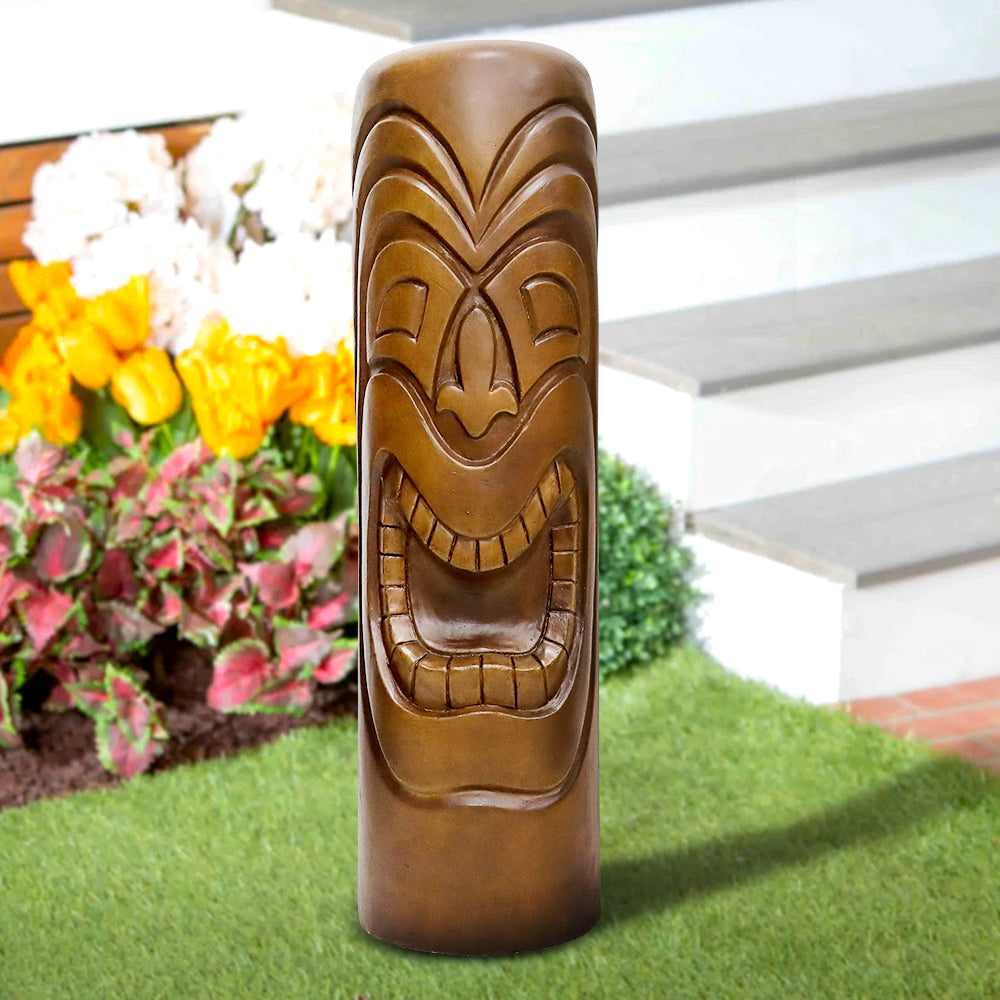 Concrete Tiki Statue Totem Column 35 Inch Tall, photo 2 of 8