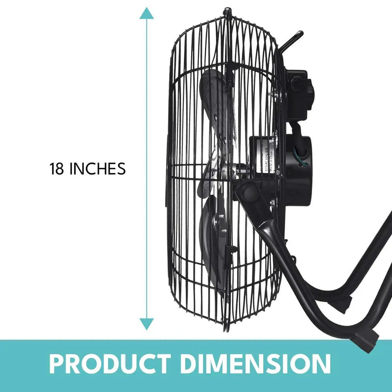 3 Speed High Velocity Industrial Heavy Duty Metal Floor Fan With Tilting Head For Outdoor / Indoor Use by HouseOfZazla