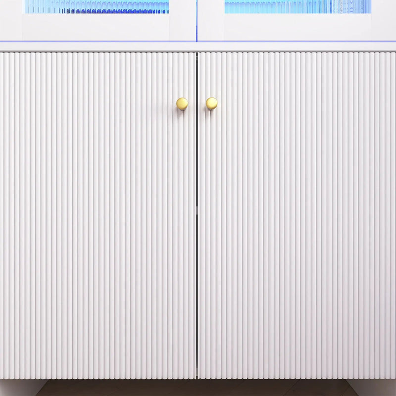 Modern Tech Inspired Dome Cabinet With LED Lighting by HouseOfZazla