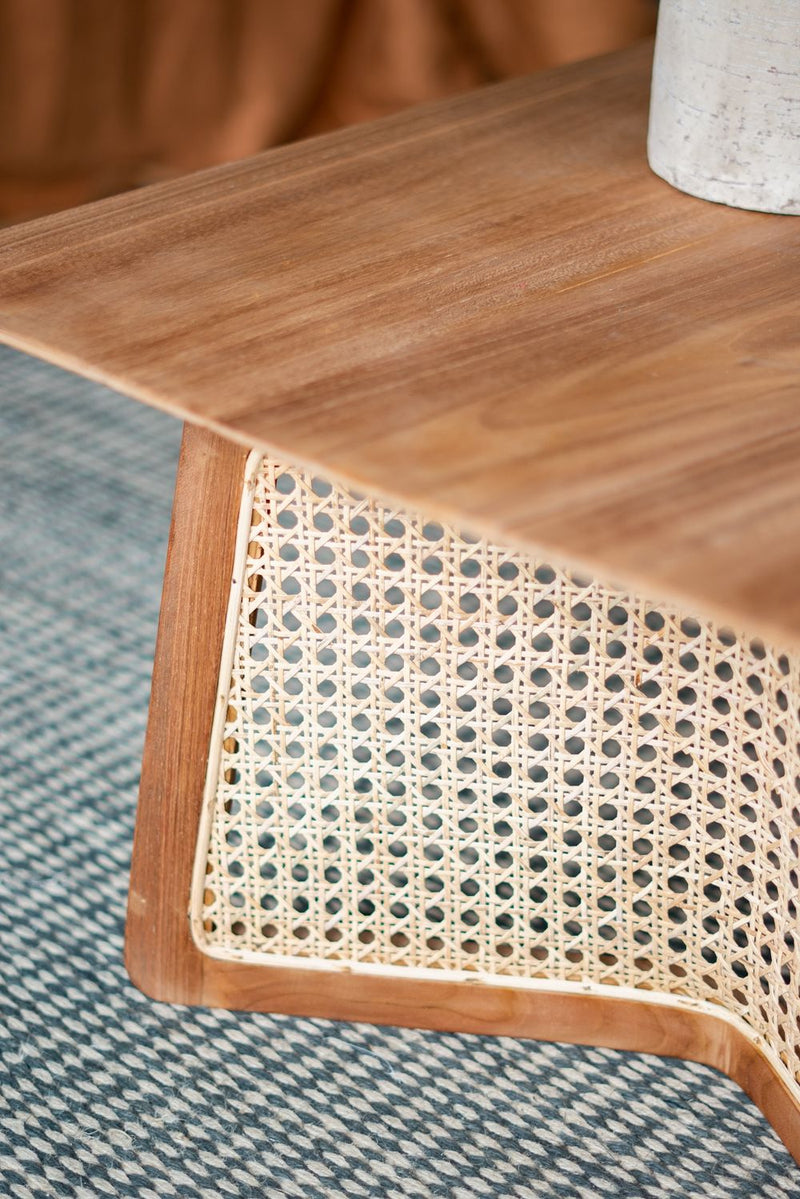 Teak Coffee Table - Natural Wood / Brown by HouseOfZazla