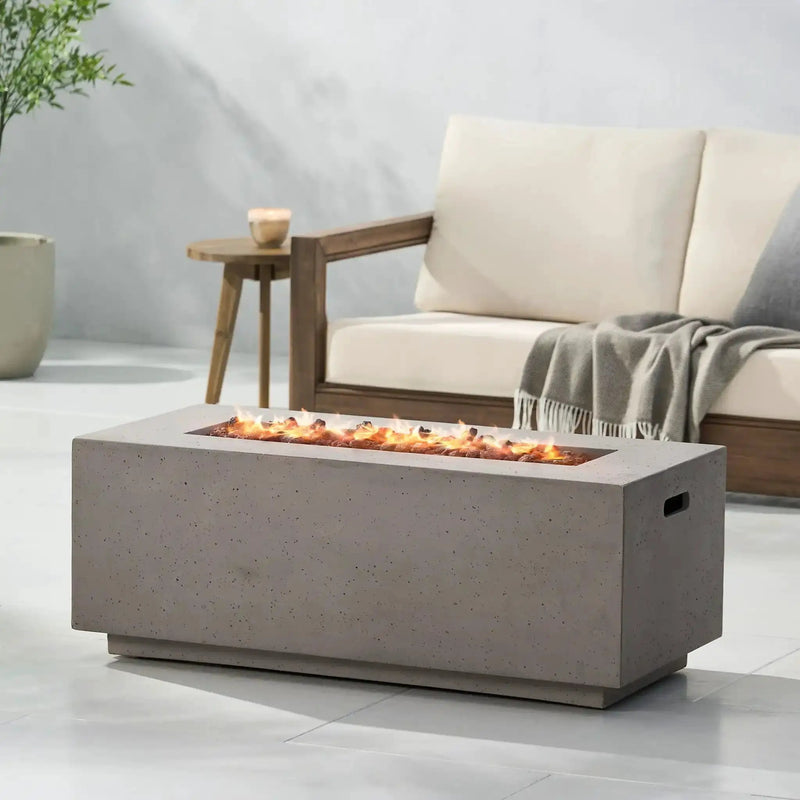 Contemporary Outdoor 40,000 Btu Propane Fire Pit by HouseOfZazla