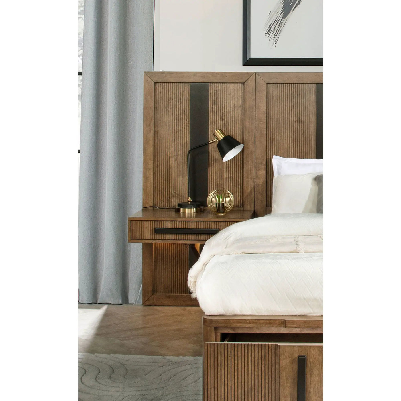 Moraga - Wall Panel Storage Bed With Nightstand Panels by HouseOfZazla