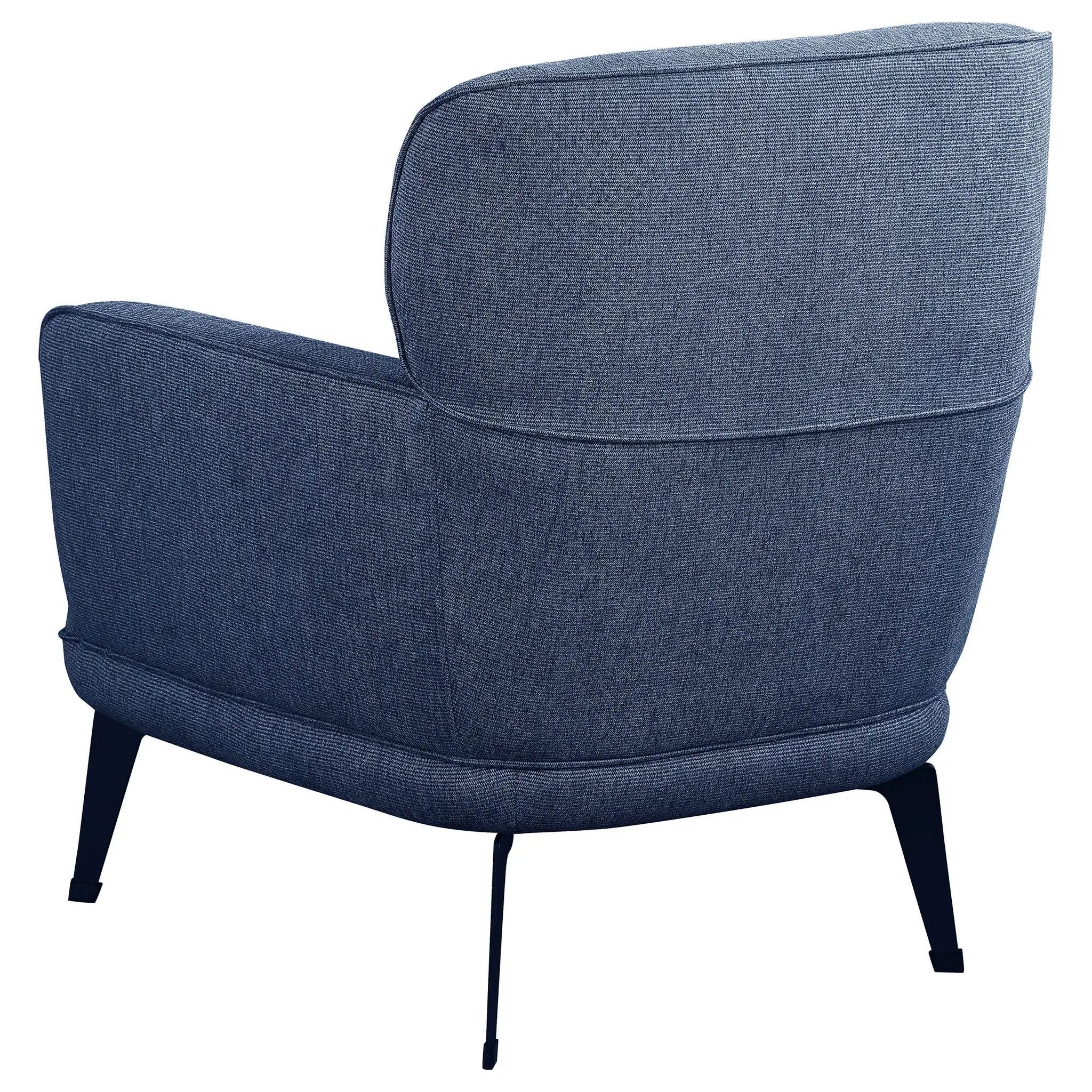 Andrea Upholstered Crescent Arm Accent Chair Blue by Unique Piece Furniture