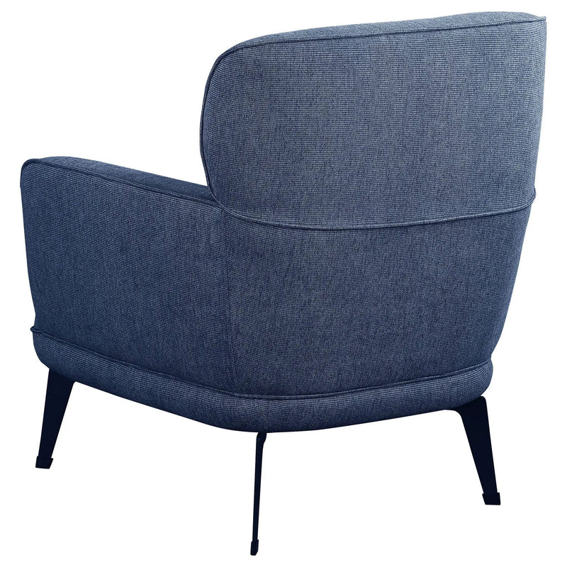 Andrea Upholstered Crescent Arm Accent Chair Blue by Unique Piece Furniture