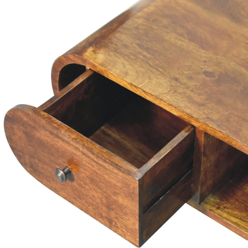 Solid Wood Circular TV Unit by HouseOfZazla