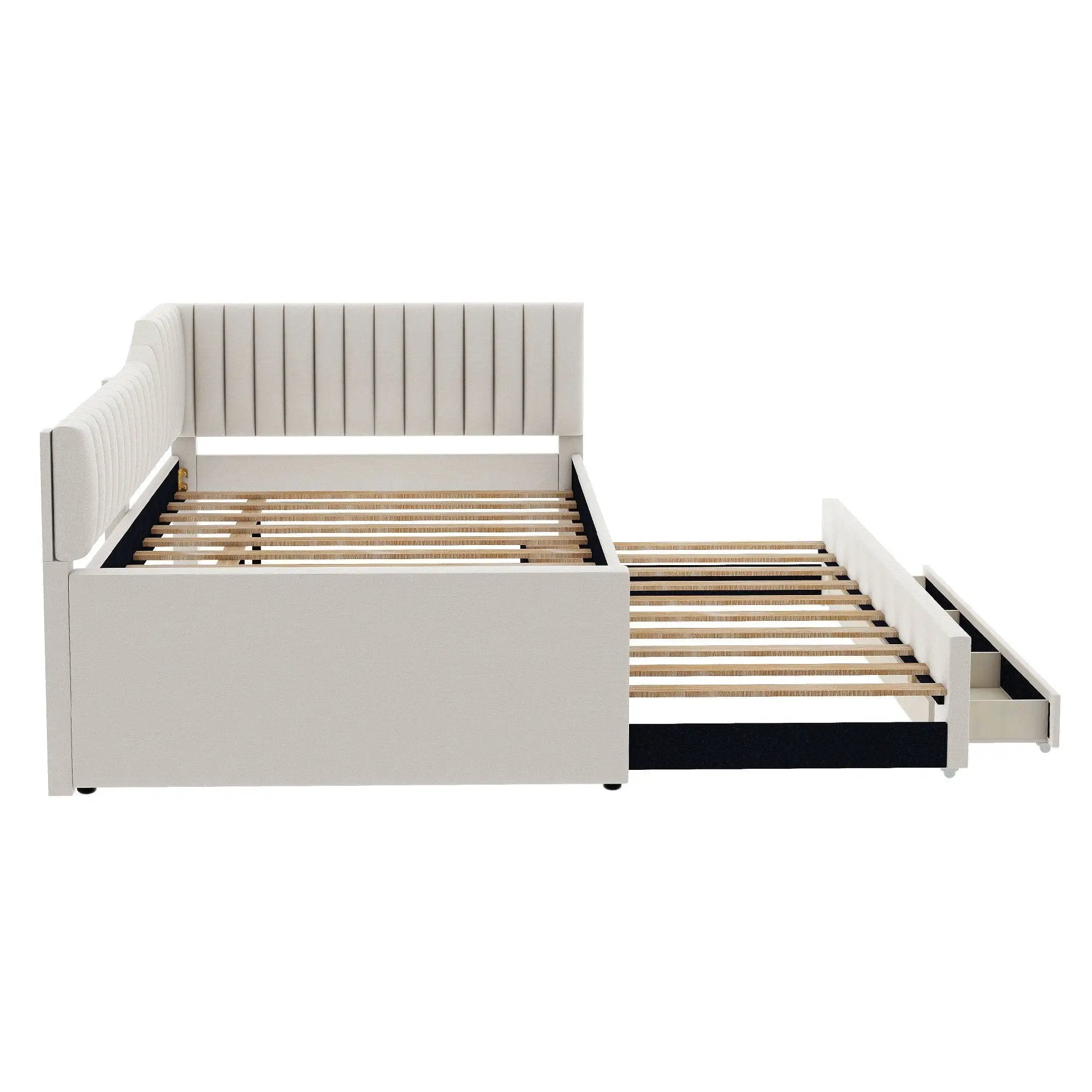 Upholstered Daybed With Trundle And 3 Drawers by HouseOfZazla