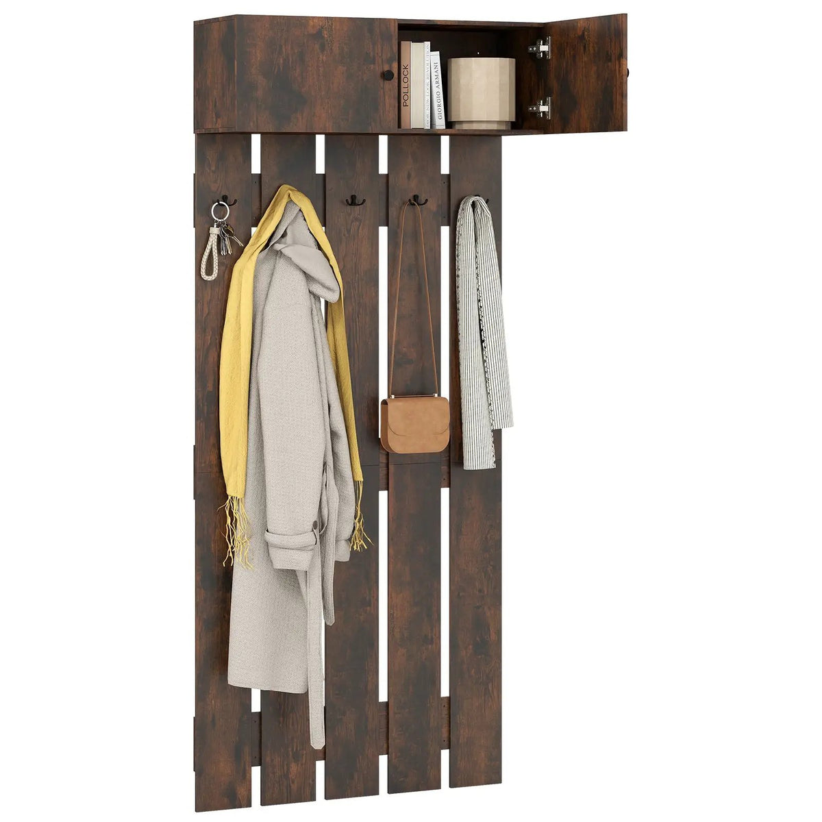 Entryway Wall Coat Rack Wall Mounted Coat Clothes Rack, photo 10 of 16