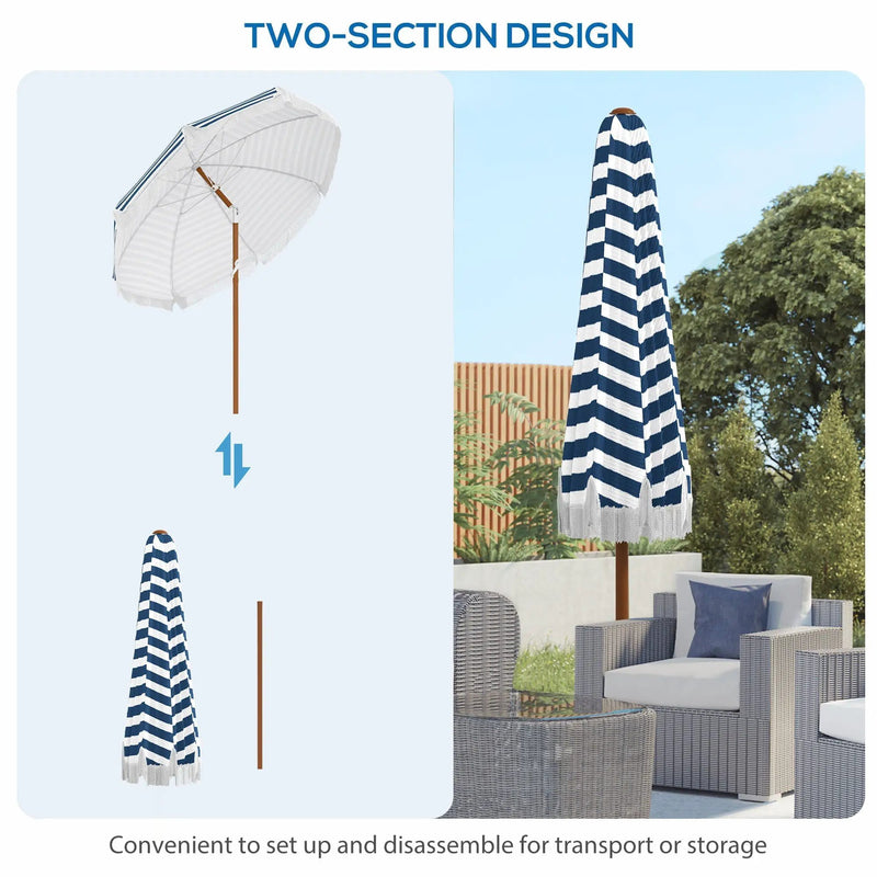 Outsunny 7 x 7 ft Outdoor Patio Umbrella with Tilt and Vent by HouseOfZazla