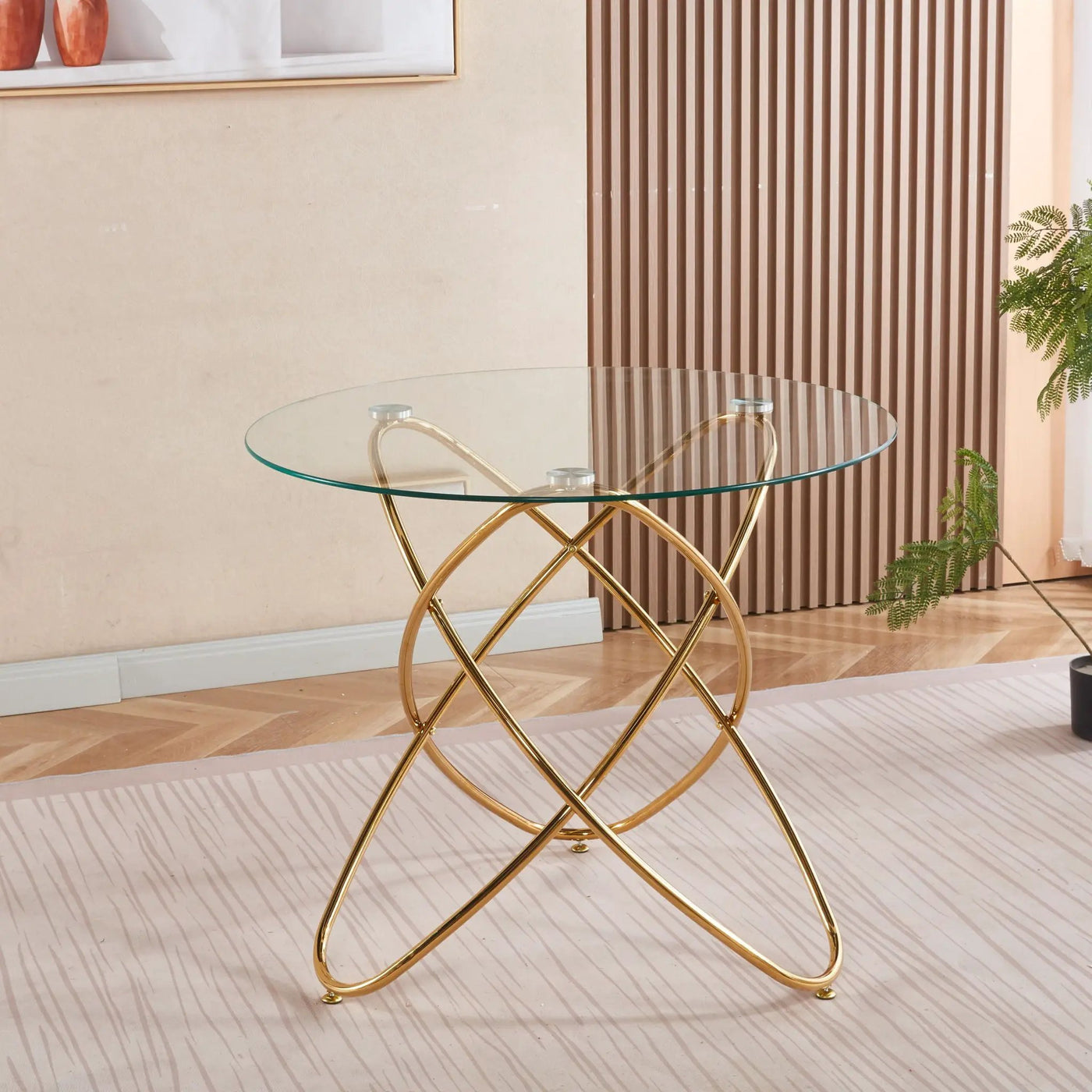 Metal Leg Dining Table With Tempered Glass Top by Unique Piece Furniture